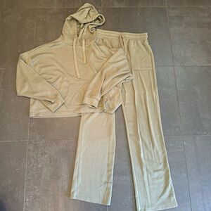 Olive green matching set.